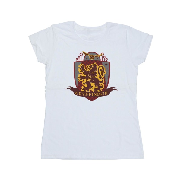 Harry Potter Dam/Kvinnor Gryffindor Bröst Badge Bomull T-Shir White M