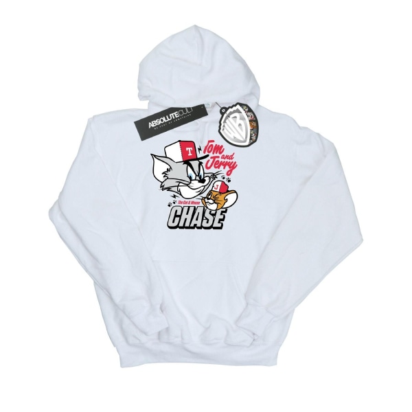 Tom And Jerry Girls Cat & Mouse Chase Hoodie 9-11 Years White White 9-11 Years