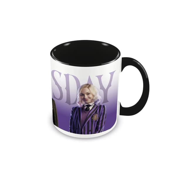 Wednesday Nevermore Students Inner Two Tone Mug One Size Vit/ White/Purple/Black One Size