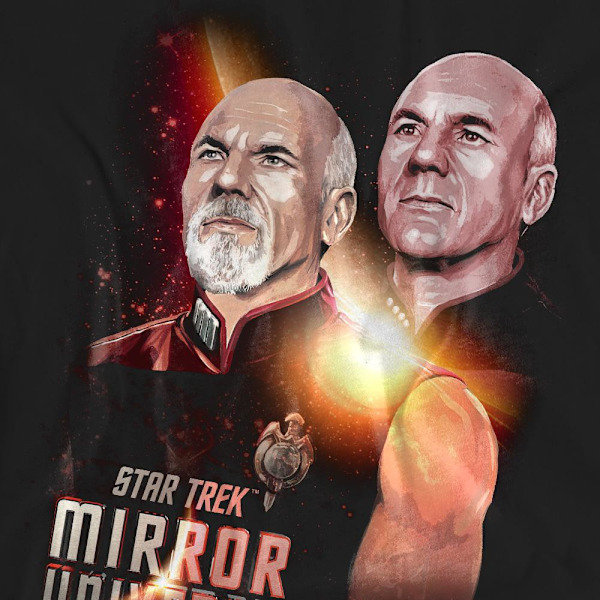 Star Trek Unisex Vuxen Mirror Jean-Luc Picard T-Shirt M Svart Black M
