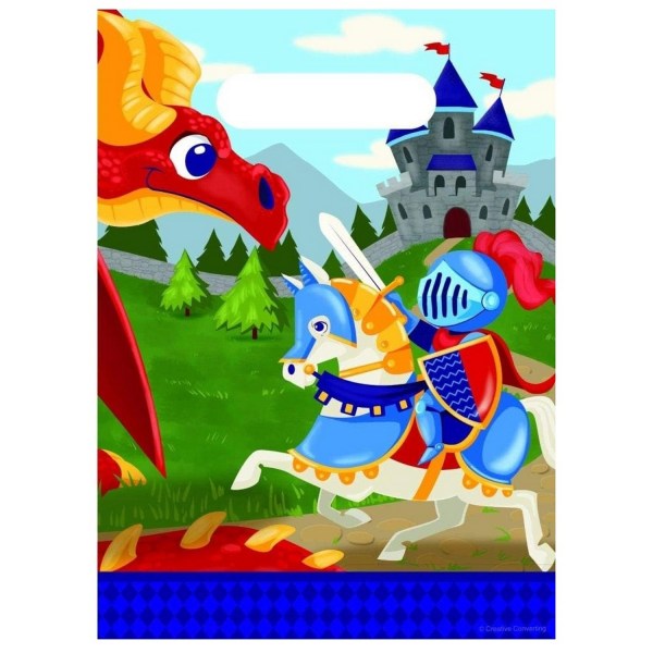 Medeltida Prince Knight Dragon-festväskor (paket med 8) One Size M Multicoloured One Size