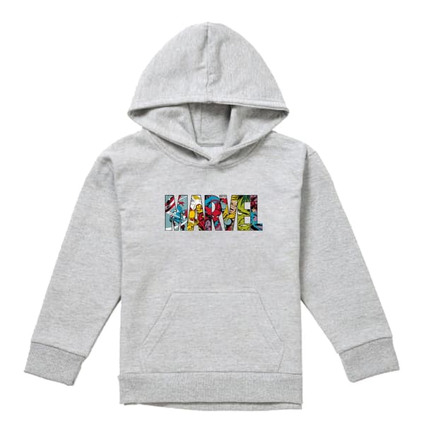 Marvel Barn/Barn Karaktärer Logotyp Pullover Hoodie 7-8 År Athletic Heather 7-8 Years