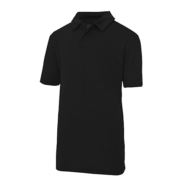 Just Cool Kids Unisex Sports Polo Plain Shirt (2-pack) 5-6 år Jet Black 5-6 Years