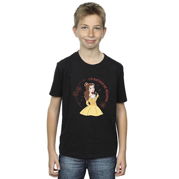 Disney Boys Beauty And The Beast I´d Rather Be Reading T-Shirt Black 5-6 Years