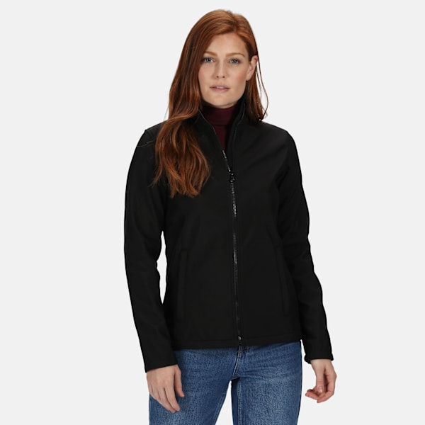 Regatta Womens/Ladies Ablaze Printable Soft Shell Jacket 8 UK B Black/Black 8 UK