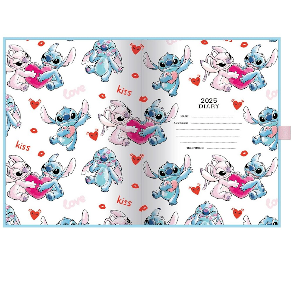 Lilo & Stitch Du Är Min Favorit 2025 A5 Dagbok En Storlek Vit/Blå White/Blue One Size