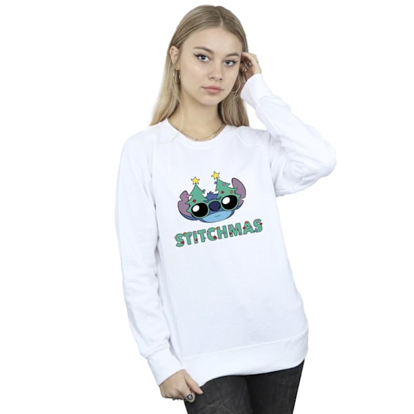 Disney Dam/Kvinnor Lilo & Stitch Stitchmas Glasögon Sweatshirt White XL