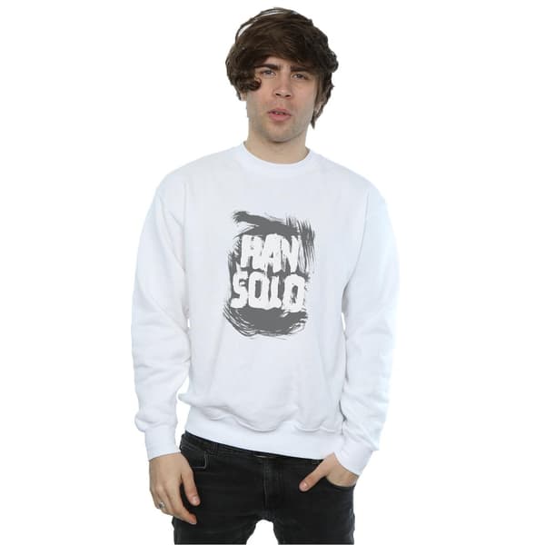 Star Wars Herr Han Solo Text Sweatshirt M Vit White M