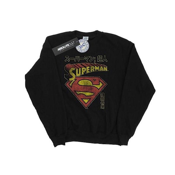 DC Comics Pojkar Superman Shield Sweatshirt 5-6 År Svart Black 5-6 Years