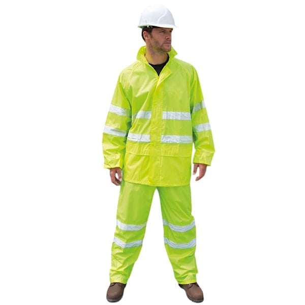 SAFE-GUARD by Result Unisex Vuxen Vattentät Hi-Vis Overall S Fluro Gul Fluro Yellow S