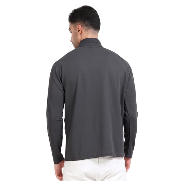 Slazenger Herr Tröja med kort dragkedja S Grå Grey S