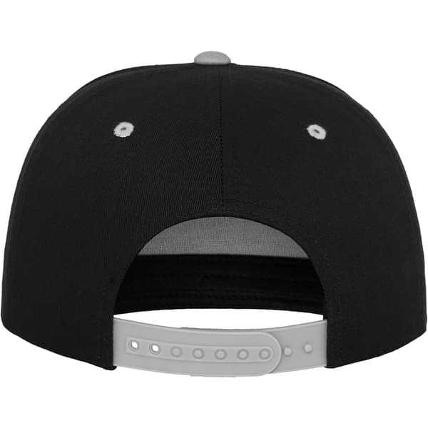 Flexfit by Yupoong Unisex Classic 5 Panel Two Tone Snapback Cap Black/Silver One Size