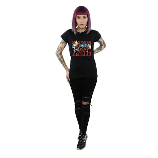 Marvel Womens/Ladies Deadpool Maximum Effort Bomull T-shirt L B Black L