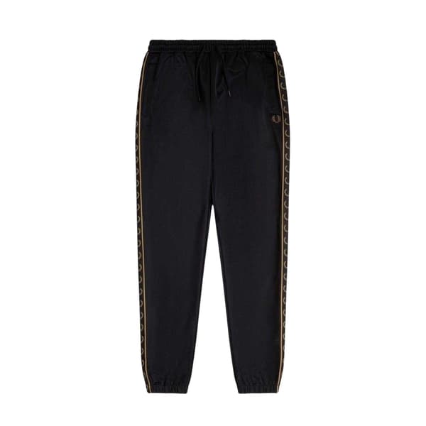 Fred Perry Herr Taped Joggingbyxor M Svart Black M