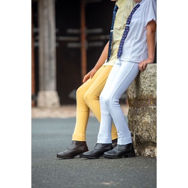 SaddleHugger Jodhpurs för flickor 5-6 år Vit White 5-6 Years