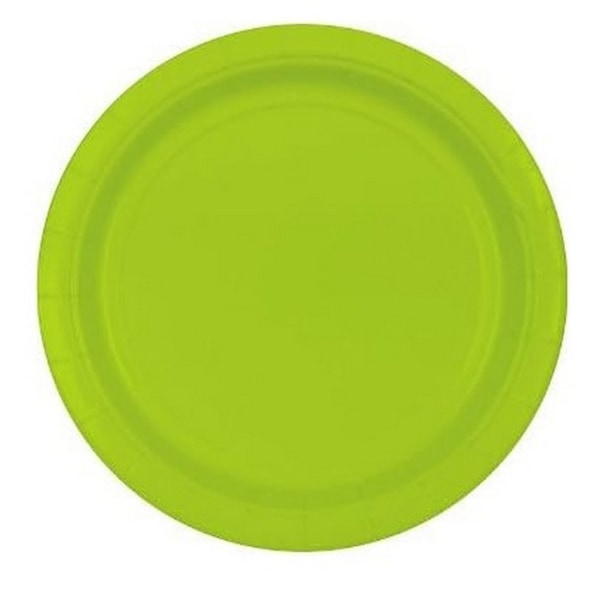 Amscan Pappers Plain Engångstallrikar (Förpackning om 8) En Storlek Kiwi Kiwi Green One Size