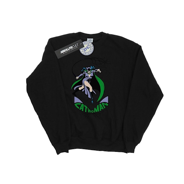 DC Comics Dam/Kvinnor Catwoman Whip Sweatshirt M Svart Black M