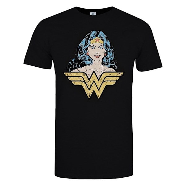 Wonder Woman Dam T-shirt i bomull för kvinnor/damer, storlek L, svart Black L