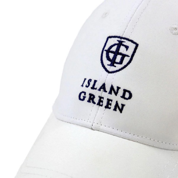 Island Green Herr Logo Böjd Skärm Golfkeps One Size Vit White One Size
