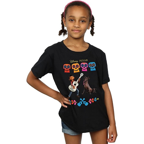 Coco Girls Miguel Logo Bomull T-shirt 7-8 år Svart Black 7-8 Years