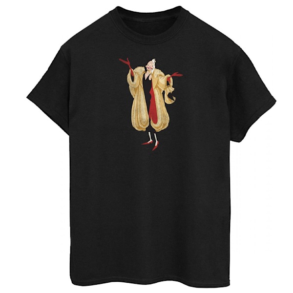 101 Dalmatiner Dam/Dam Cruella De Vil Boyfriend T-shirt S Black/Beige S