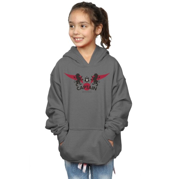 Harry Potter Gryffindor Captain Hoodie för flickor 7-8 år Kolgrå Charcoal 7-8 Years