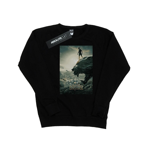 Marvel Dam/Kvinnor Black Panther Poster Sweatshirt M Svart Black M