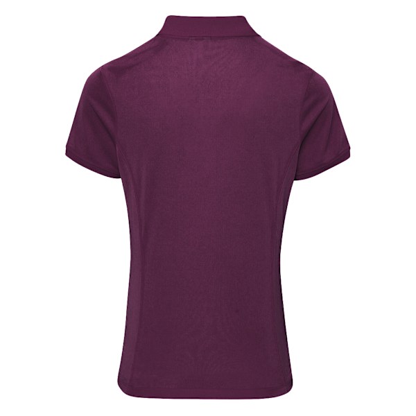 Premier Dam/Dam Coolchecker Kortärmad Pique Polo T-shirt Aubergine XL