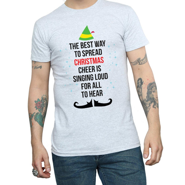 Elf Herr Julglädje Text T-shirt S Sports Grey Sports Grey S