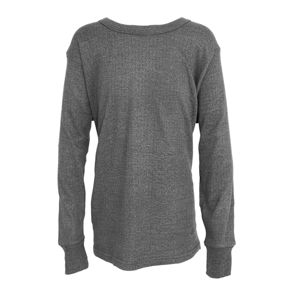 FLOSO Unisex Barn/Barn Termounderkläder Långärmad T-shirt Charcoal Chest: 18-20inch, 46-51 cm (Age 2-3