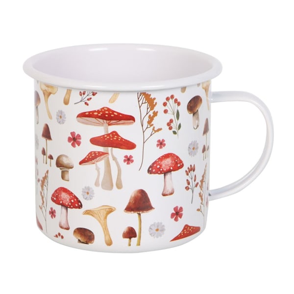 Something Different Mushroom Enamel All-Over Print Mug One Size White/Red One Size