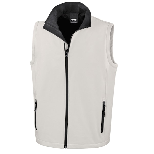 Result Herr Printable Softshell Body Warmer M Vit/Svart White/Black M