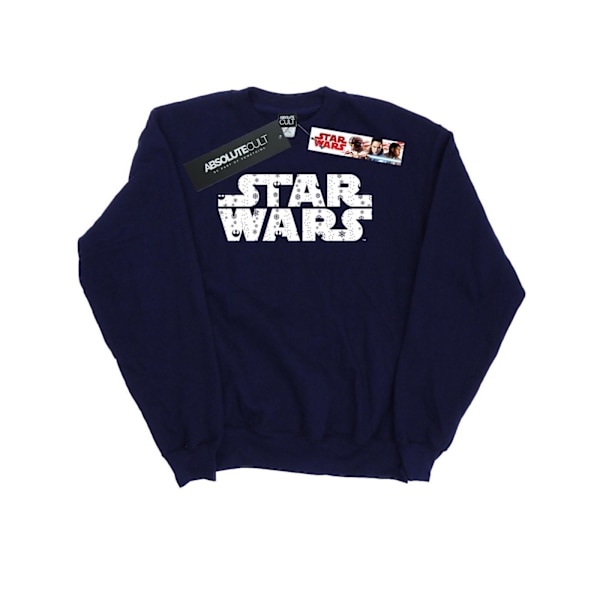 Star Wars Jultröja med logotyp för män, marinblå, M Navy Blue M