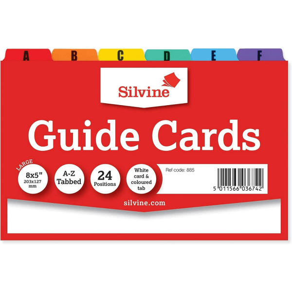 Silvine Letters Guide Cards One Size Vit/Röd White/Red One Size