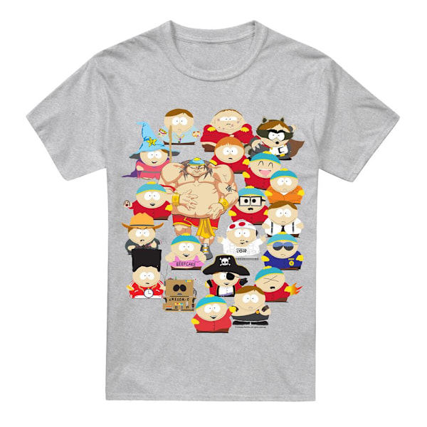 South Park Herr Många Ansikten av Cartman T-Shirt L Sport Heather Sport Heather L