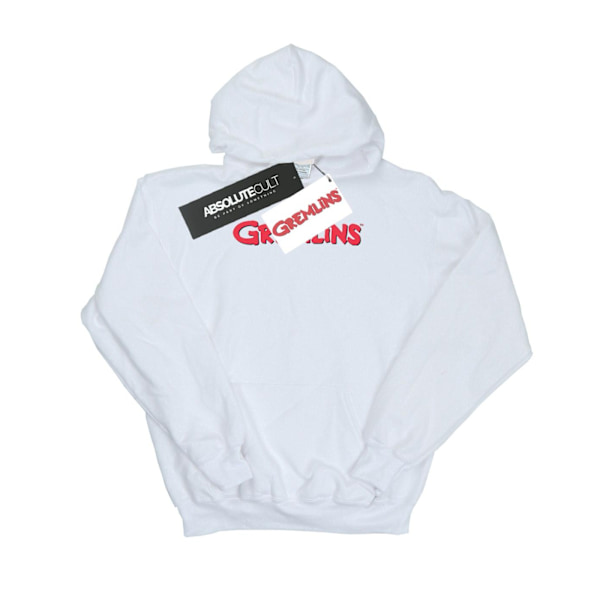 Gremlins Dam/Kvinnor Text Logo Hoodie S Vit White S