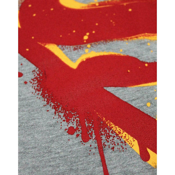 Superman Herr Stencil Sweatshirt M Grå Grey M