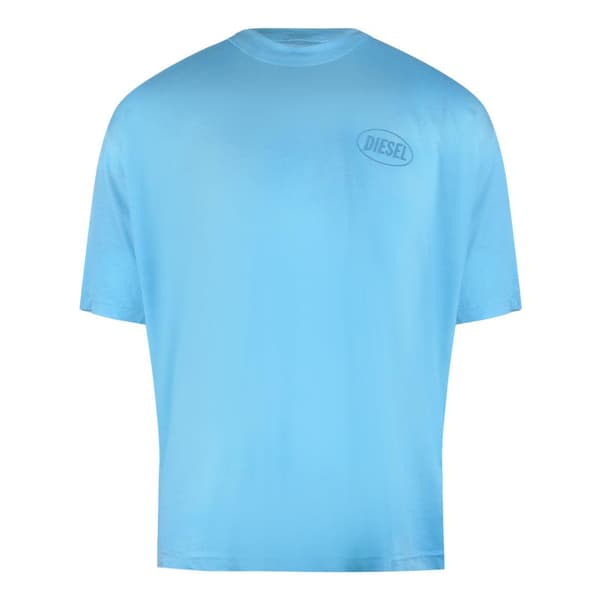 Diesel Herr Monotone Logo Bomulls T-shirt M Blå Blue M