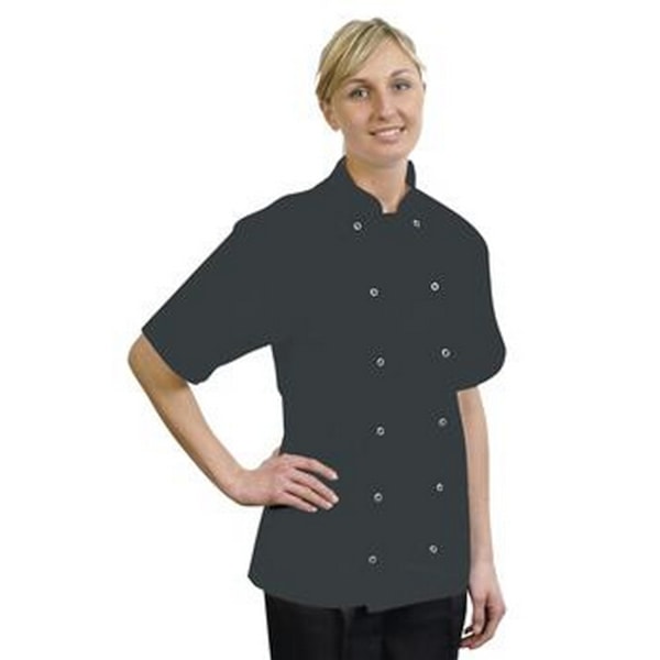 BonChef Danny kortärmad kockjacka för vuxna XL svart Black XL