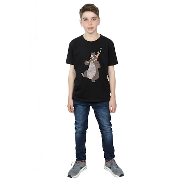 Jungle Book Boys Classic Mowgli And Baloo Bomull T-shirt 5-6 År Black 5-6 Years