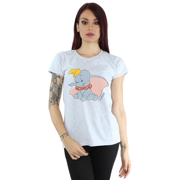 Dumbo Dam T-shirt för kvinnor/damer, klassisk melerad, XXL, melerad grå Heather Grey XXL