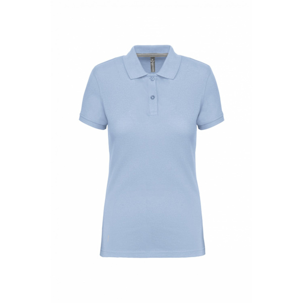 WK. Designad För Arbete Dam/Kvinnor Piké Anti-Bakteriell Pikétröja Sky Blue 18 UK