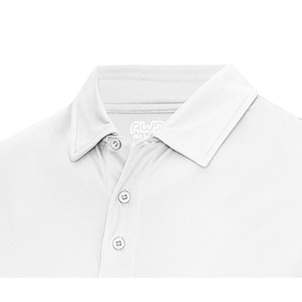 AWDis Just Cool Herr Poloshirt i enfärgad sportmodell M Arctic White Arctic White M