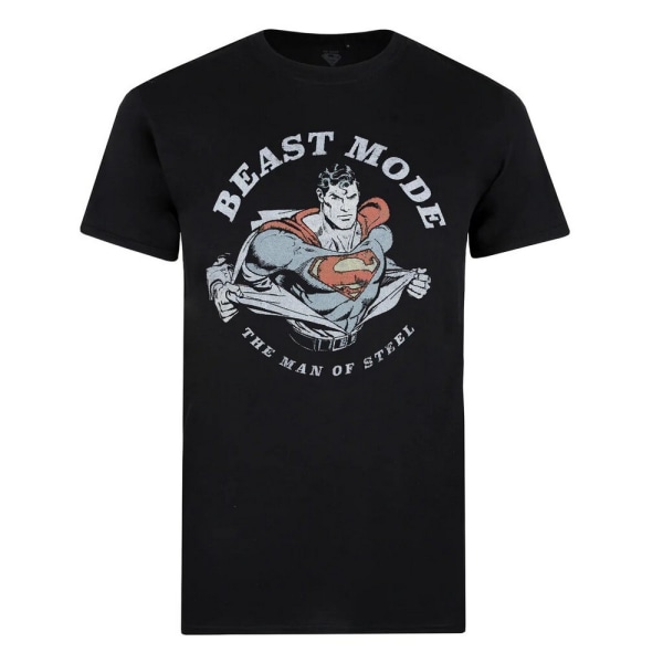 Superman Mens Beast Mode T-shirt M Svart Black M