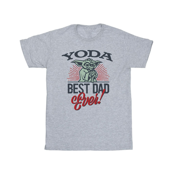 Star Wars Girls Mandalorian Yoda Dad Bomull T-shirt 3-4 år S Sports Grey 3-4 Years