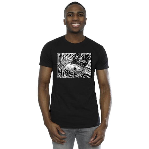 Star Wars Anime Plane T-shirt för män, S, svart Black S