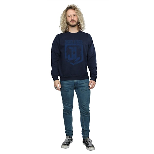 DC Comics Justice League Movie Indigo Logo Sweatshirt 3XL Navy Blue 3XL