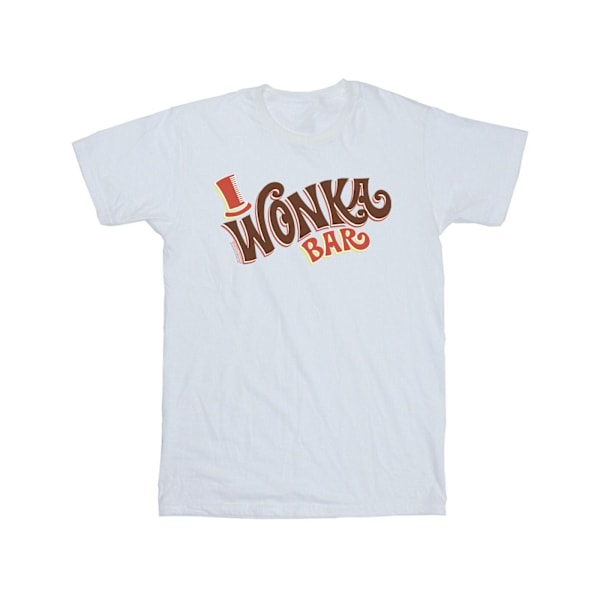Willy Wonka Boys Bar Logo T-Shirt 5-6 år Vit White 5-6 Years