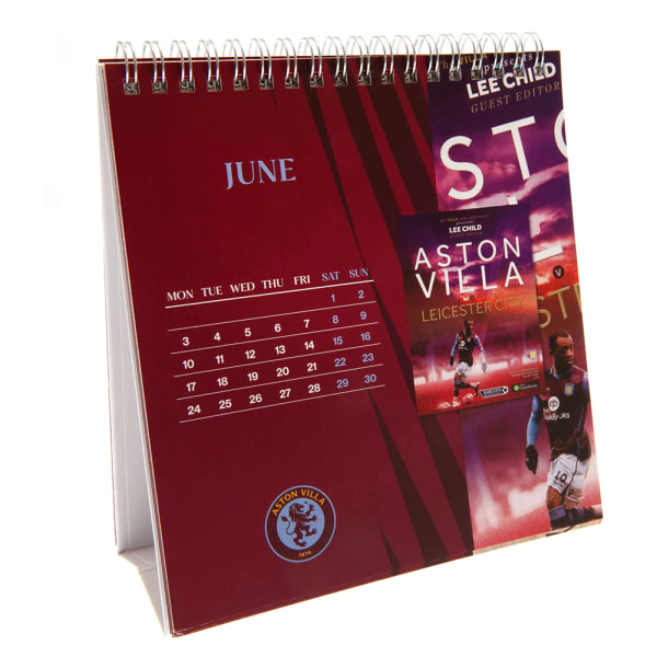 Aston Villa FC 2024 Desktop Calendar One Size Blå/Claret Röd Blue/Claret Red One Size