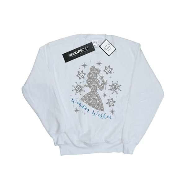 Disney Princess Girls Belle Vinter Silhouette Sweatshirt 5-6 År White 5-6 Years